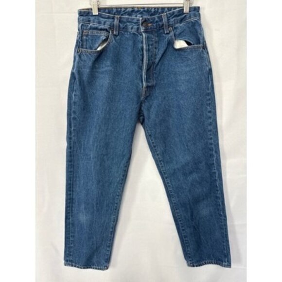 Vintage Womens Denim Jeans USA 1994 Button Fly Mid-Rise Tapered - Picture 1 of 4